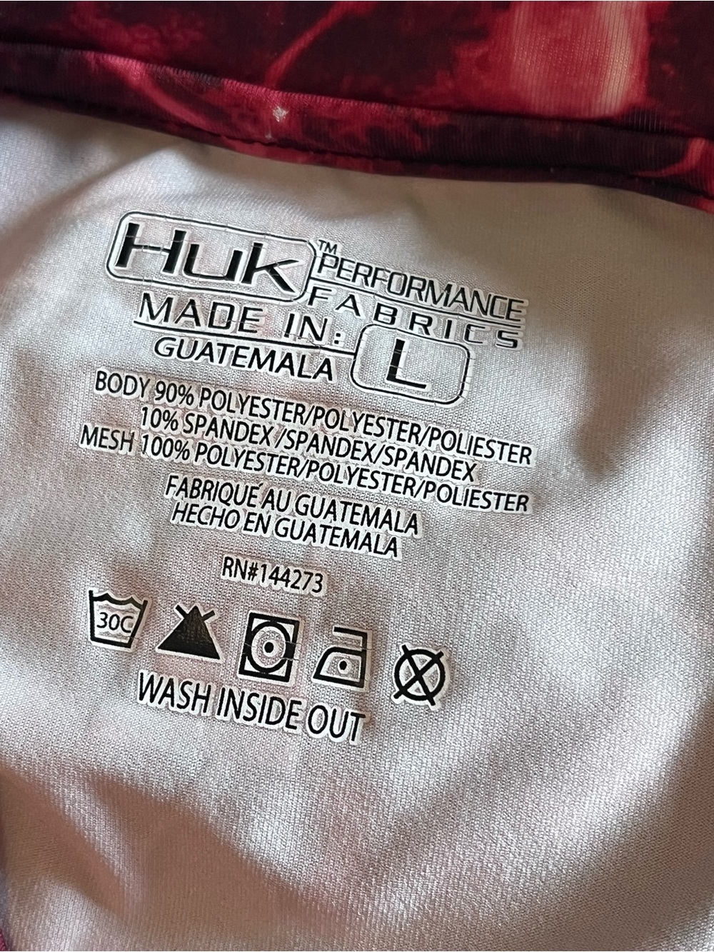 Huk Red Marbled Performance Short Sleeve Tee - Picture 5 of 5
